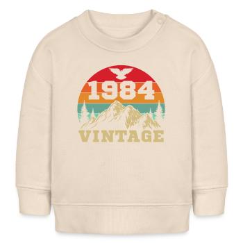1984 Vintage Retro Geburtstagsgeschenk - Baby Organic Sweatshirt Baby Changer von Stanley/Stella - Natur - Vorne