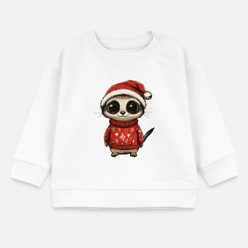 Bande dessinée de Noël de suricate Sweat bébé bio Stanley/Stella