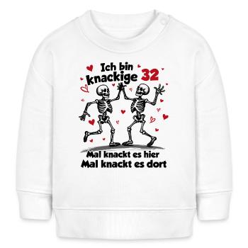 32. Geburtstag | Knackige 32 | Ich bin alt - Baby Organic Sweatshirt Baby Changer von Stanley/Stella - Weiß - Vorne