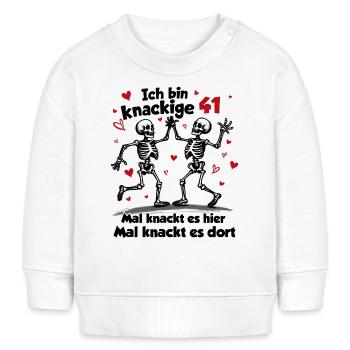 41. Geburtstag | Knackige 41 | Ich bin alt - Baby Organic Sweatshirt Baby Changer von Stanley/Stella - Weiß - Vorne