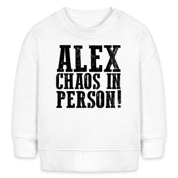 Alexander Alexandra Alexa Alex - Baby Organic Sweatshirt Baby Changer von Stanley/Stella - Weiß - Vorne