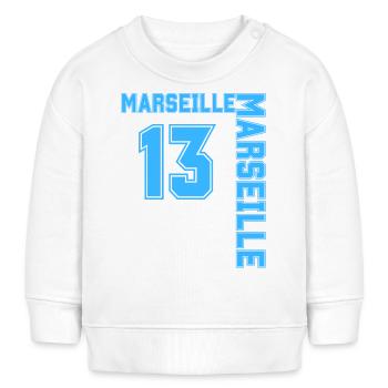 Marseille football, supporteurs de Marseille - Sweat bébé bio Stanley/Stella - blanc - Devant