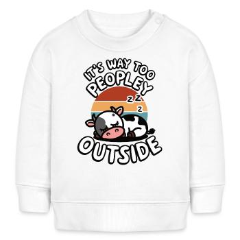 C’est beaucoup trop populaire à l’extérieur Vache à l’humour drôle - Sweat bébé bio Stanley/Stella - blanc - Devant