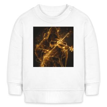 Violine - Baby Organic Sweatshirt Baby Changer von Stanley/Stella - Weiß - Vorne