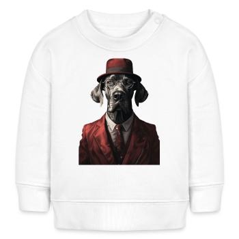 Deutsche Dogge - Baby Organic Sweatshirt Baby Changer von Stanley/Stella - Weiß - Vorne