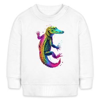 Krokodil - Baby Organic Sweatshirt Baby Changer von Stanley/Stella - Weiß - Vorne