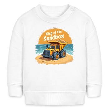 Le roi du bac à sable – Conception d’excavatrice pour les enfants - Sweat bébé bio Stanley/Stella - blanc - Devant