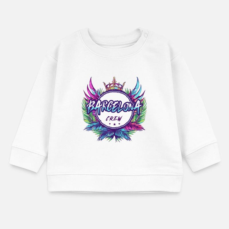 Équipage de Barcelone Coloré Sweat bébé bio Stanley/Stella