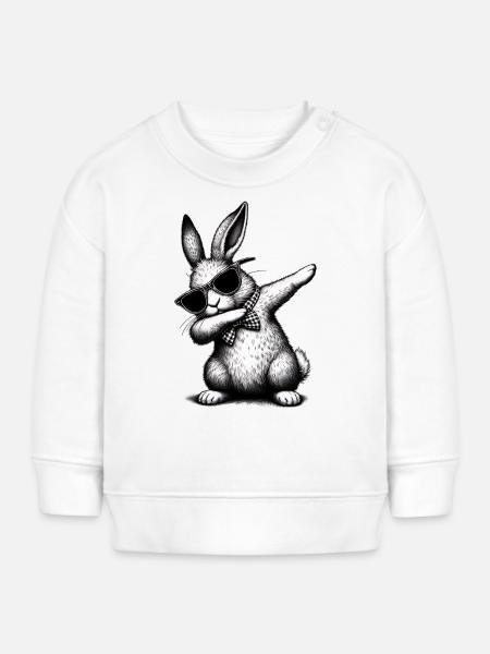 Floss Dance Bunny - Baby Sweatshirt by Stanley/Stella - white