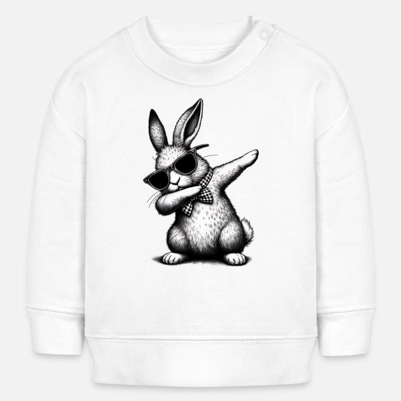Floss Dance Bunny - Baby Sweatshirt by Stanley/Stella - white