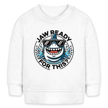 Jaw ready for this? Funny Shark Lover Pun - Baby Sweatshirt by Stanley/Stella - white - Front