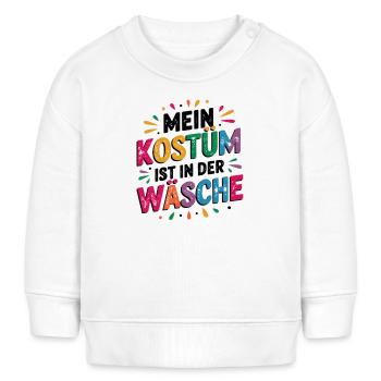 Mein Kostüm ist in der Wäsche - Baby Organic Sweatshirt Baby Changer von Stanley/Stella - Weiß - Vorne