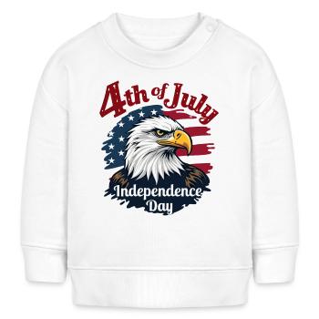 Amerika USA Adler 4th July Independence Day - Baby Organic Sweatshirt Baby Changer von Stanley/Stella - Weiß - Vorne