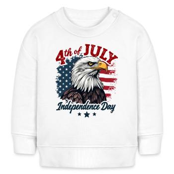 Amerika USA Adler 4th July Independence Day - Baby Organic Sweatshirt Baby Changer von Stanley/Stella - Weiß - Vorne
