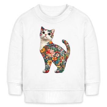 Schottische Faltohrkatze - Baby Organic Sweatshirt Baby Changer von Stanley/Stella - Weiß - Vorne