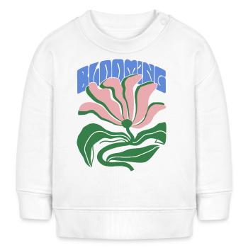 Blühende Stärke - Baby Organic Sweatshirt Baby Changer von Stanley/Stella - Weiß - Vorne