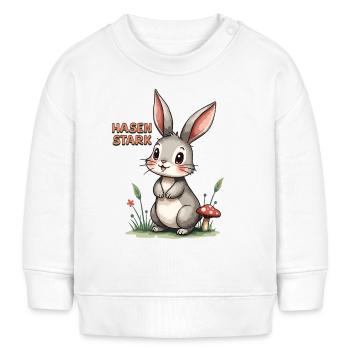 Bunny Strong – Cute Cartoon Bunny - Baby Sweatshirt by Stanley/Stella - white - Front