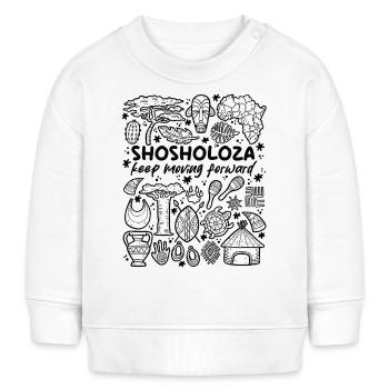 Shosholoza – Immer Vorwärts - Baby Organic Sweatshirt Baby Changer von Stanley/Stella - Weiß - Vorne