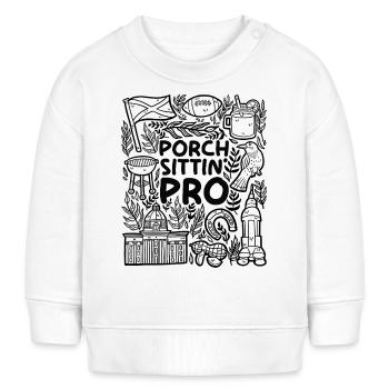 Porch Sittin' Pro – Südstaaten-Entspannung - Baby Organic Sweatshirt Baby Changer von Stanley/Stella - Weiß - Vorne