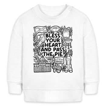 Bless Your Heart and Pass the Pie - Baby Organic Sweatshirt Baby Changer von Stanley/Stella - Weiß - Vorne