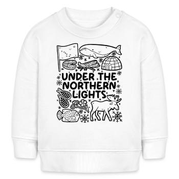 Under the Northern Lights – Alaska Magie - Baby Organic Sweatshirt Baby Changer von Stanley/Stella - Weiß - Vorne
