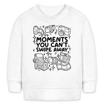 Moments You Can't Swipe Away – Analogue Photography - Baby Sweatshirt by Stanley/Stella - white - Front