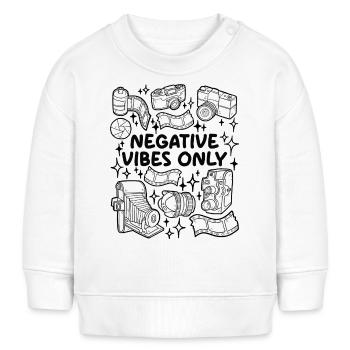 Negative Vibes Only - Photographie analogique - Sweat bébé bio Stanley/Stella - blanc - Devant