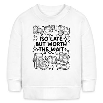 ISO Late But Worth the Wait – Analogfotografie - Baby Organic Sweatshirt Baby Changer von Stanley/Stella - Weiß - Vorne