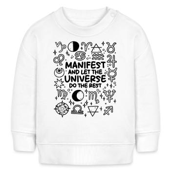 Manifest – L’univers s’occupe du reste - Sweat bébé bio Stanley/Stella - blanc - Devant