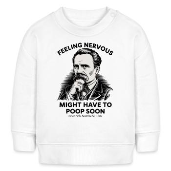 Nervosität muss vielleicht bald Nietzsche - Baby Organic Sweatshirt Baby Changer von Stanley/Stella - Weiß - Vorne