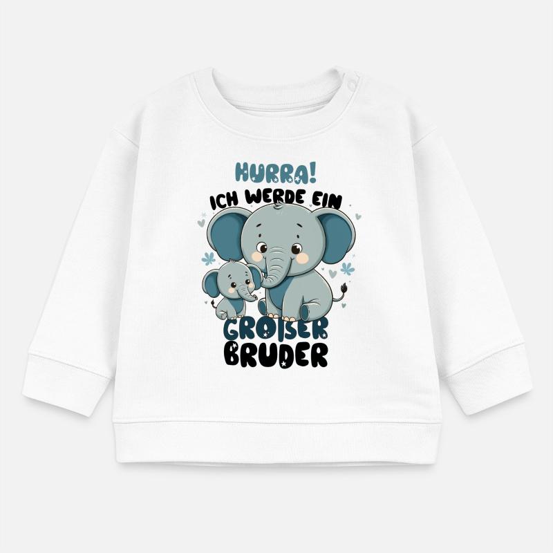 Nachwuchs Verkünden | Ich Werde Großer Bruder 2026 Baby Organic Sweatshirt Baby Changer von Stanley/Stella