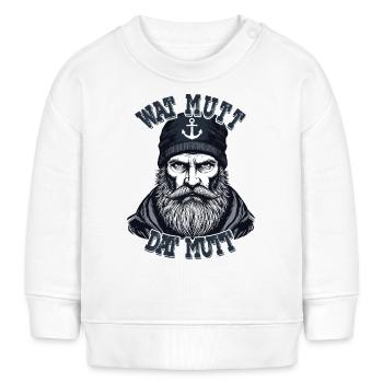 Marin de la mer du Nord de la Frise orientale Wat Mutt Dat Mutt - Sweat bébé bio Stanley/Stella - blanc - Devant