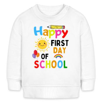 Premier jour d’école : Dire la rentrée des classes - Sweat bébé bio Stanley/Stella - blanc - Devant