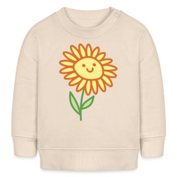 Fleur de soleil - Sweat bébé bio Stanley/Stella - écru doux - Devant