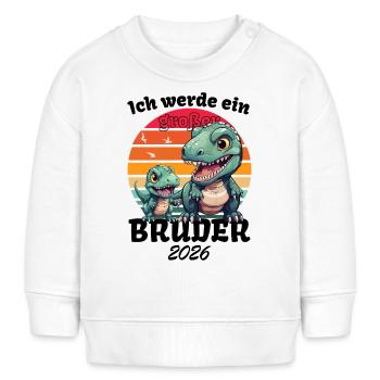 Annoncer la progéniture | Je vais être un grand frère en 2026 - Sweat bébé bio Stanley/Stella - blanc - Devant