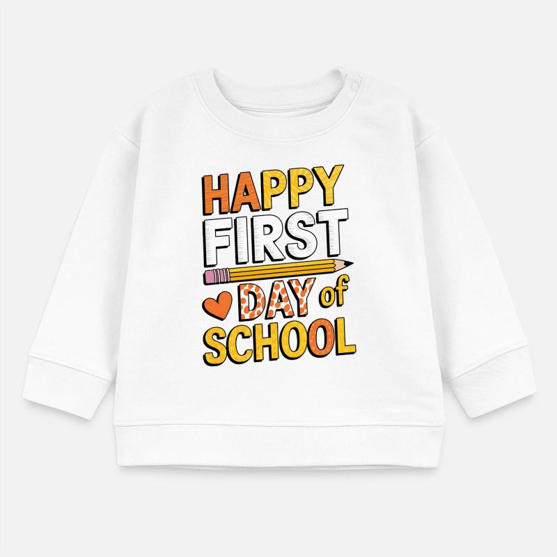 Conception du premier jour d’inscription à l’école Sweat bébé bio Stanley/Stella
