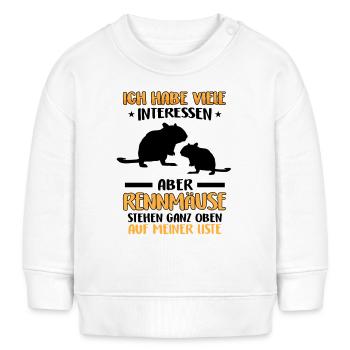 Gerbille intéressante Gerbille rongeur - Sweat bébé bio Stanley/Stella - blanc - Devant