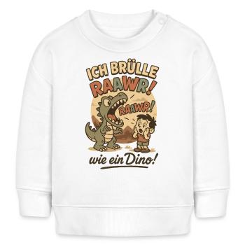 I roar Raawr like a dino kindergarten - Baby Sweatshirt by Stanley/Stella - white - Front