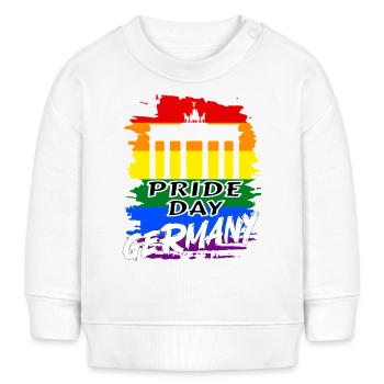 Pride Day Germany LGBTQ+ Regenbogen - Baby Organic Sweatshirt Baby Changer von Stanley/Stella - Weiß - Vorne