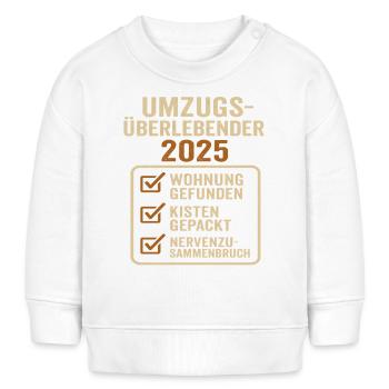 Umzug 2025 Wohnung Umzüge - Baby Organic Sweatshirt Baby Changer von Stanley/Stella - Weiß - Vorne