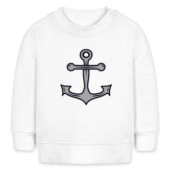 Anker Seefahrt Seebaer Kueste - Baby Organic Sweatshirt Baby Changer von Stanley/Stella - Weiß - Vorne