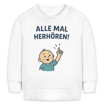 Baby Saying Design Crawling Mom Dad Son Daughter - Baby Sweatshirt by Stanley/Stella - white - Front
