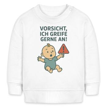 Cool, cute baby design for all kids - Baby Sweatshirt by Stanley/Stella - white - Front