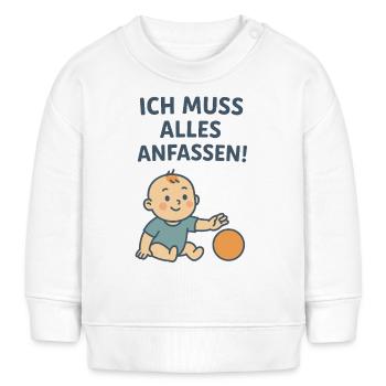 Cool, cute baby design for all kids - Baby Sweatshirt by Stanley/Stella - white - Front