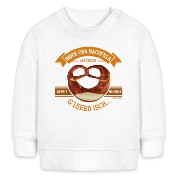 Bitte oben nachfüllen, aber erst unten leeren... - Baby Organic Sweatshirt Baby Changer von Stanley/Stella - Weiß - Vorne