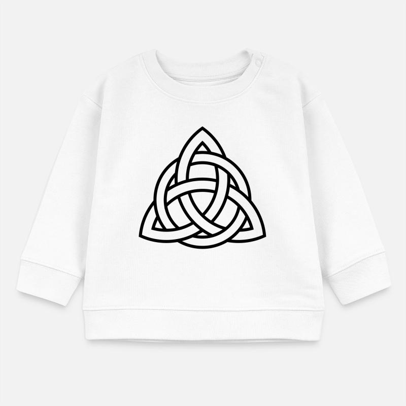Keltisches Triqueta oder Triquetra-Symbol WEISS Baby Organic Sweatshirt Baby Changer von Stanley/Stella