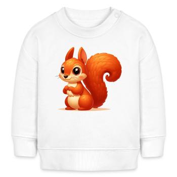 Eichhörnchen - Baby Organic Sweatshirt Baby Changer von Stanley/Stella - Weiß - Vorne