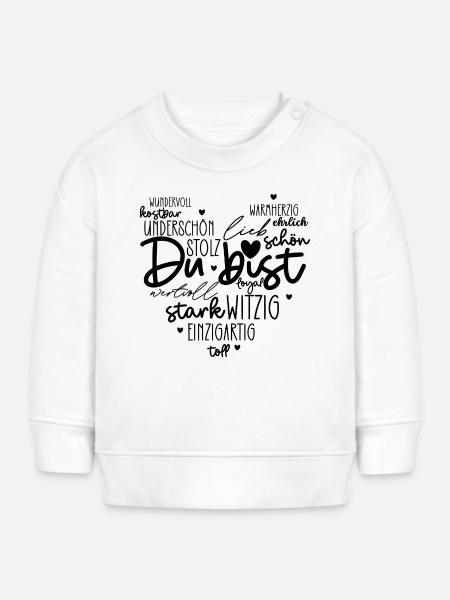 Du bist - Baby Organic Sweatshirt Baby Changer von Stanley/Stella - Weiß