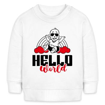 Hello World Hello World Baby Sayings Rainbow - Baby Sweatshirt by Stanley/Stella - white - Front