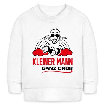 Kleiner Mann Ganz Groß Babysprüche Regenbogen - Baby Organic Sweatshirt Baby Changer von Stanley/Stella - Weiß - Vorne
